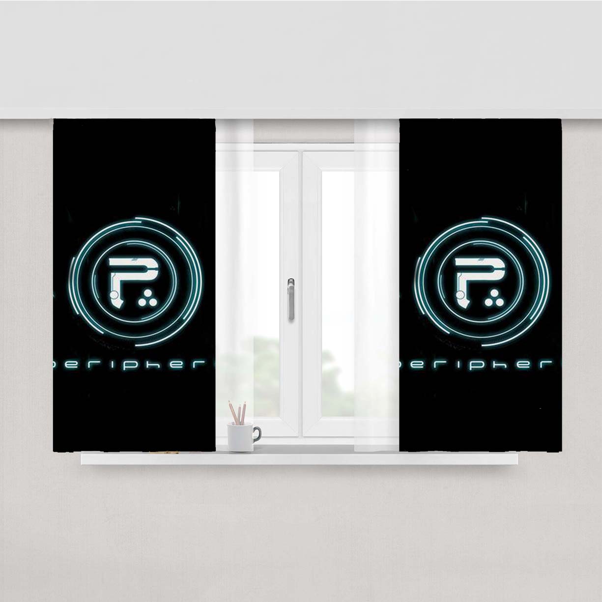 Periphery Band Tour Peach Skin Window Curtains