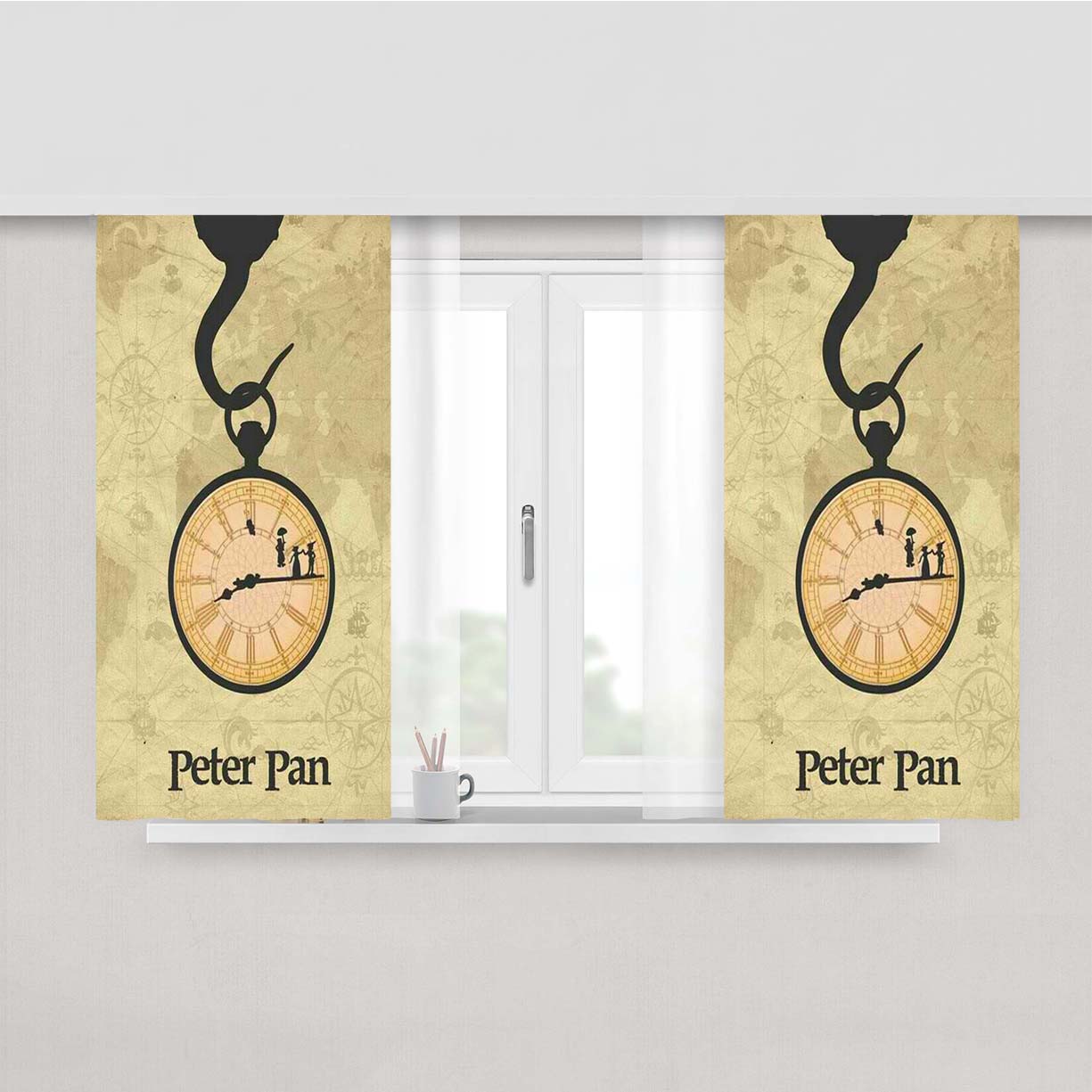 Peterpan Time Vintage Peach Skin Window Curtains