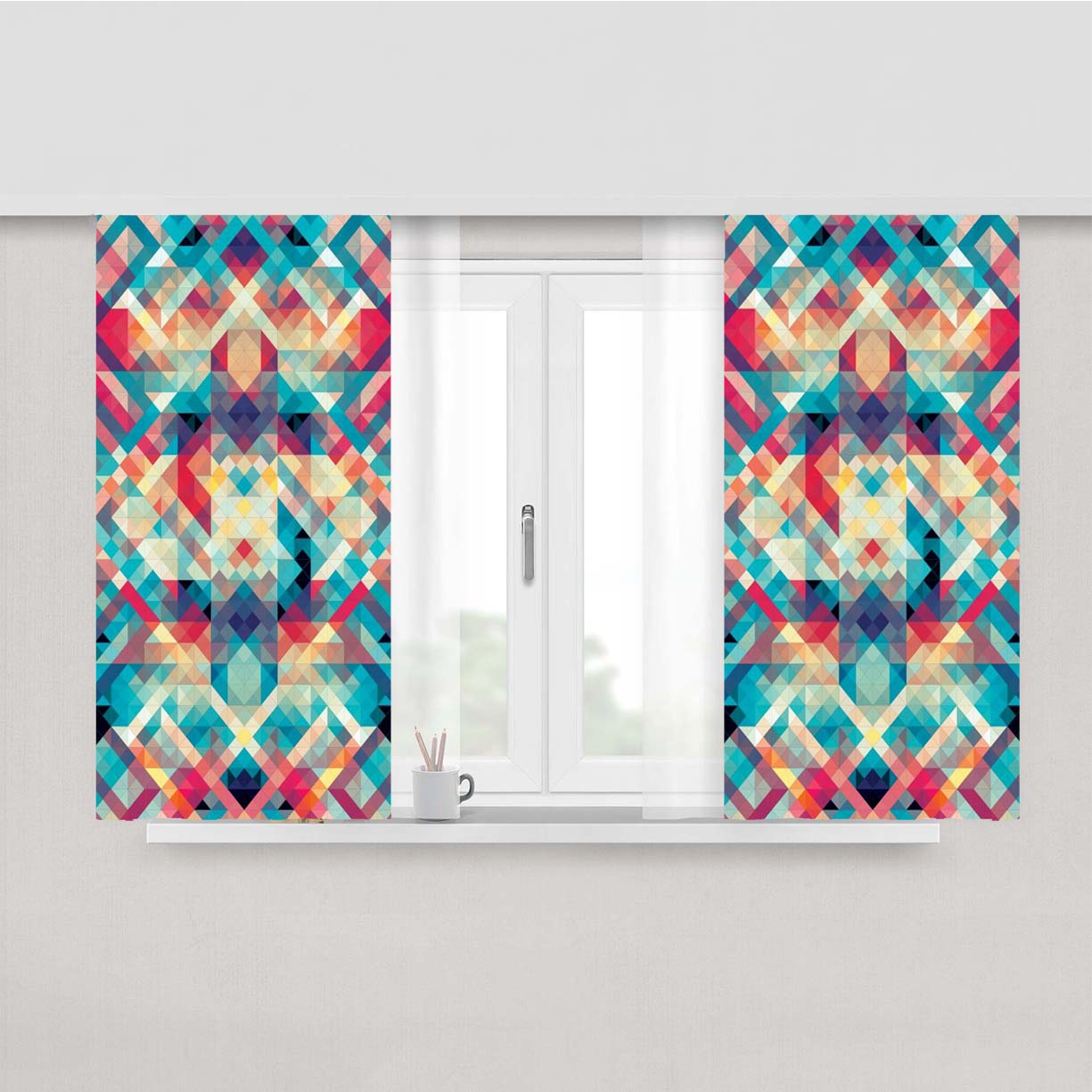 Pettern Wonderfull Peach Skin Window Curtains