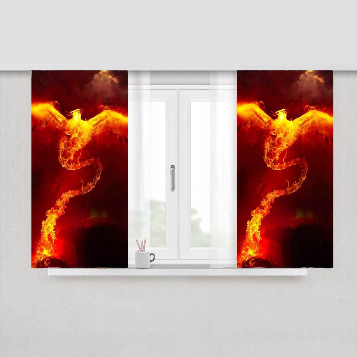 Phoenix Peach Skin Window Curtains