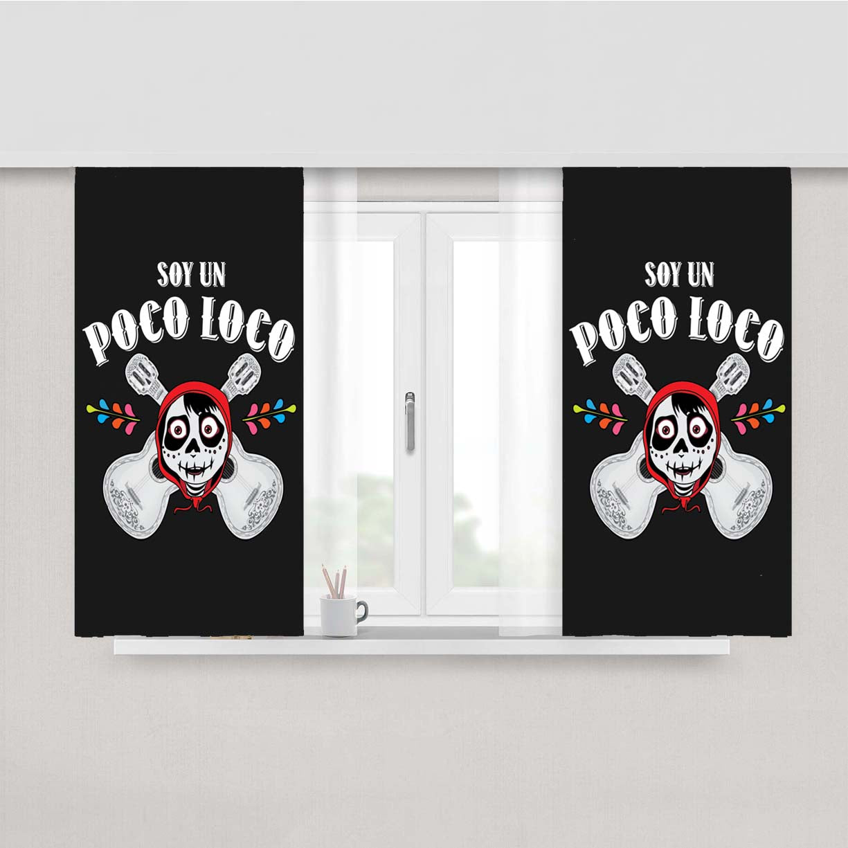 Poco Loco Coco Peach Skin Window Curtains