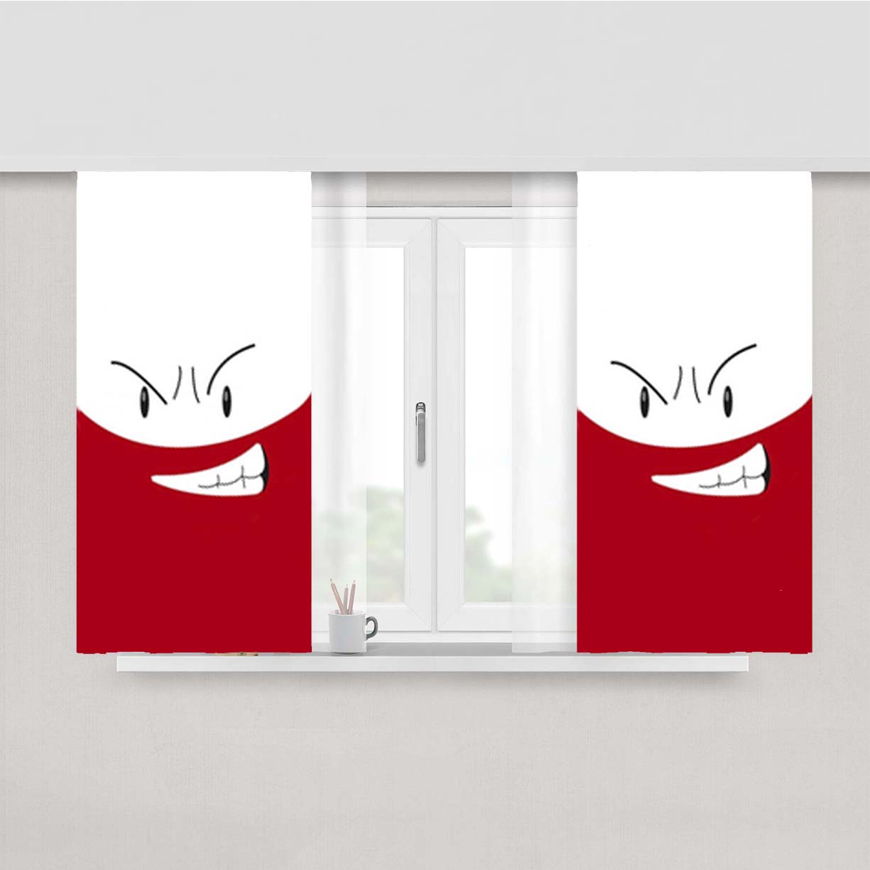 Pokemon Electrode Voltorb Peach Skin Window Curtains