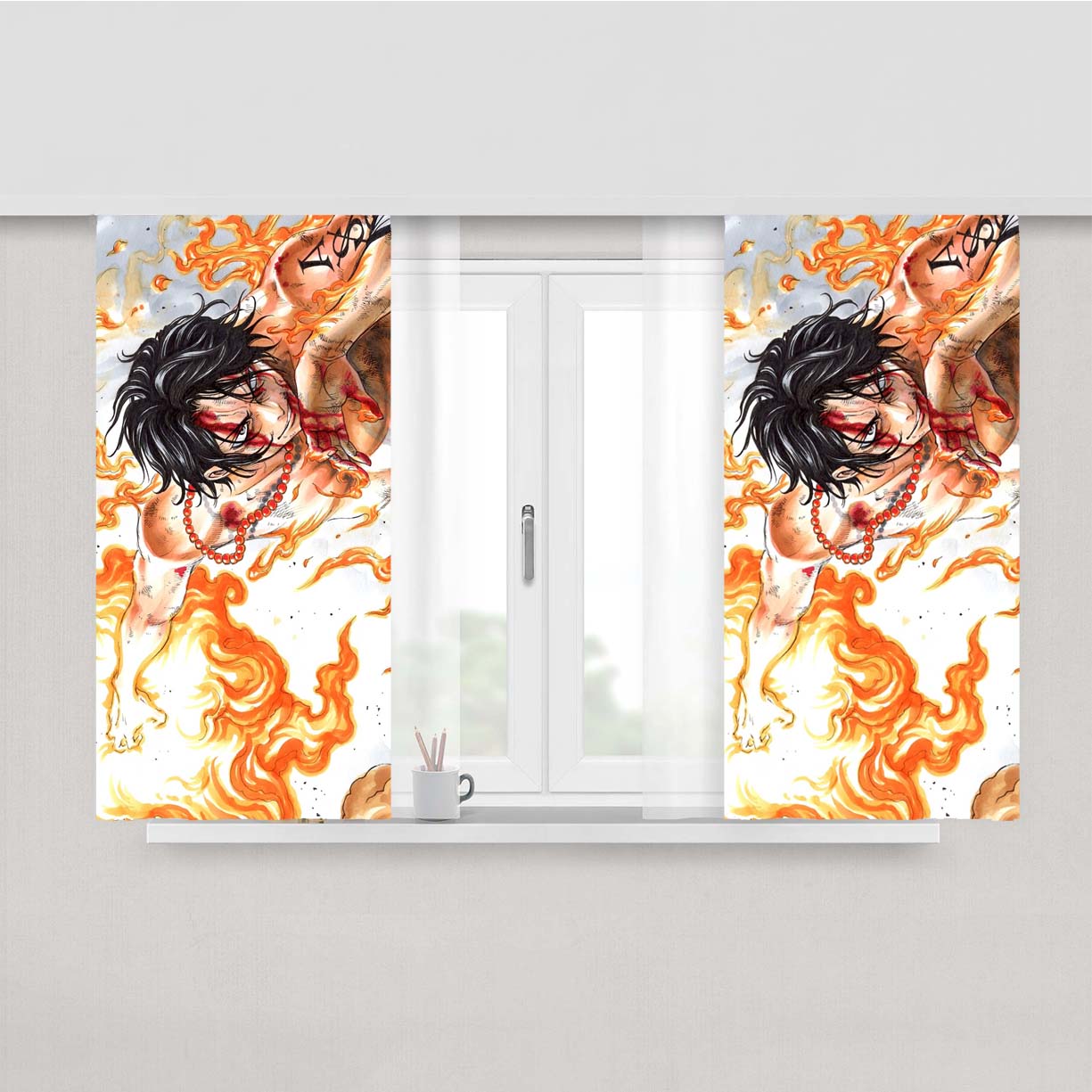 Portugaz D Ace Peach Skin Window Curtains