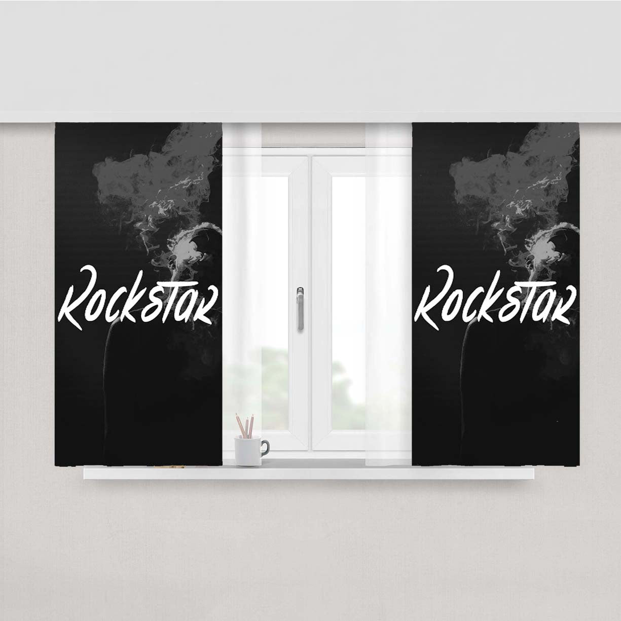 Post Malone Rockstar Peach Skin Window Curtains