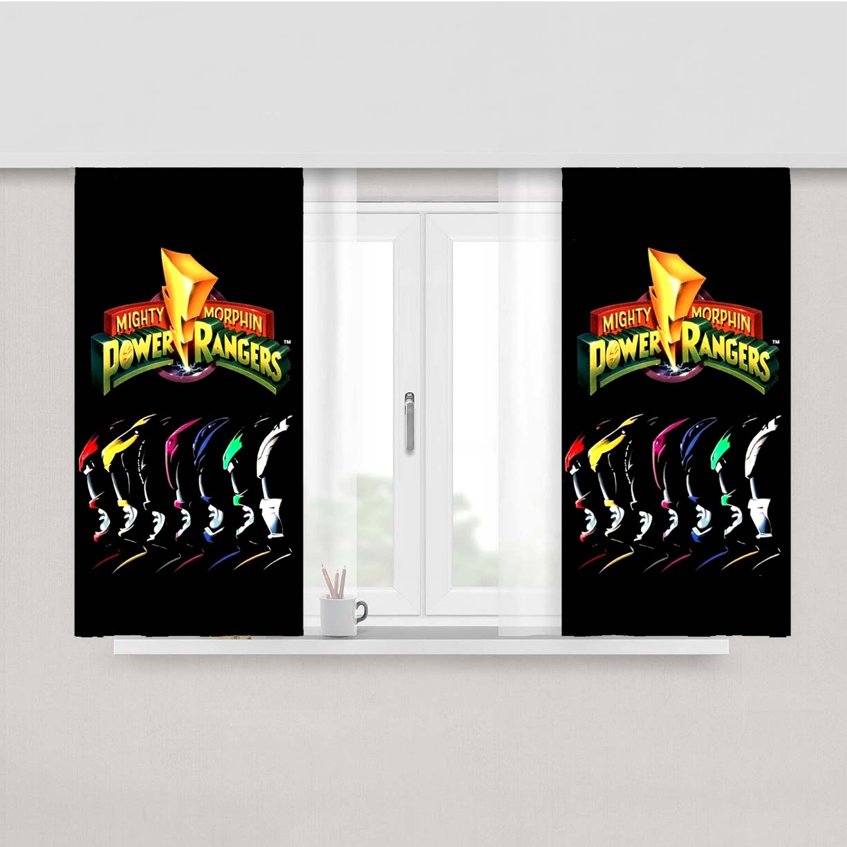 Power Rangers Peach Skin Window Curtains