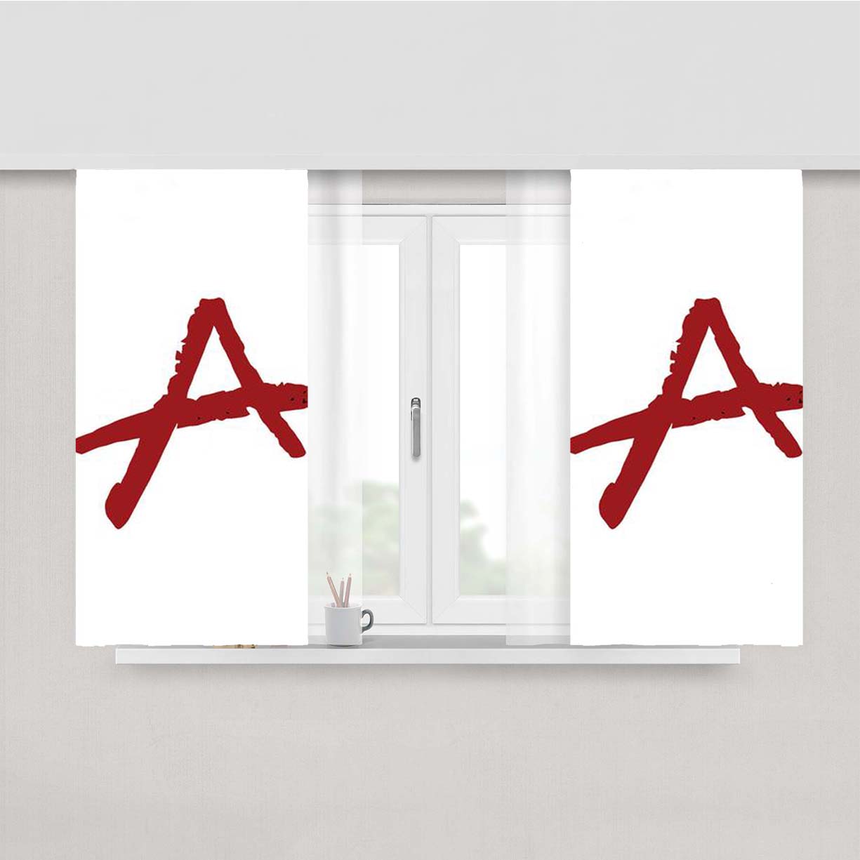 Pretty Little Liars Symbol Peach Skin Window Curtains