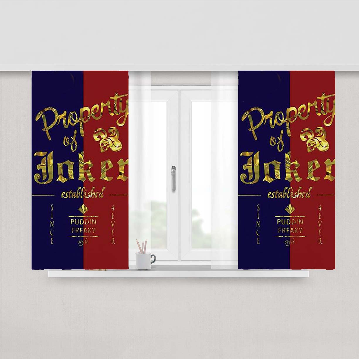 Property Of Joker Peach Skin Window Curtains