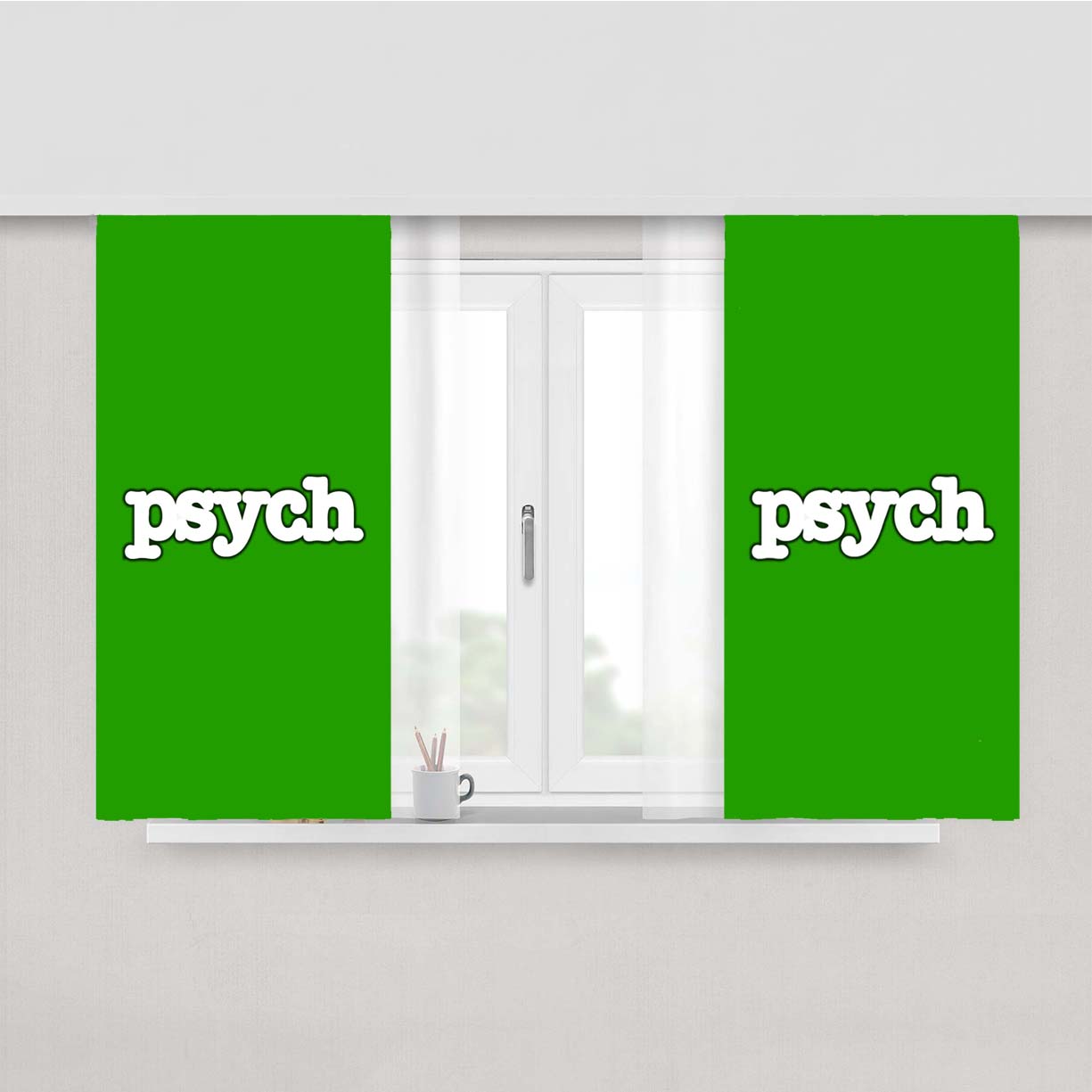 Psych Peach Skin Window Curtains