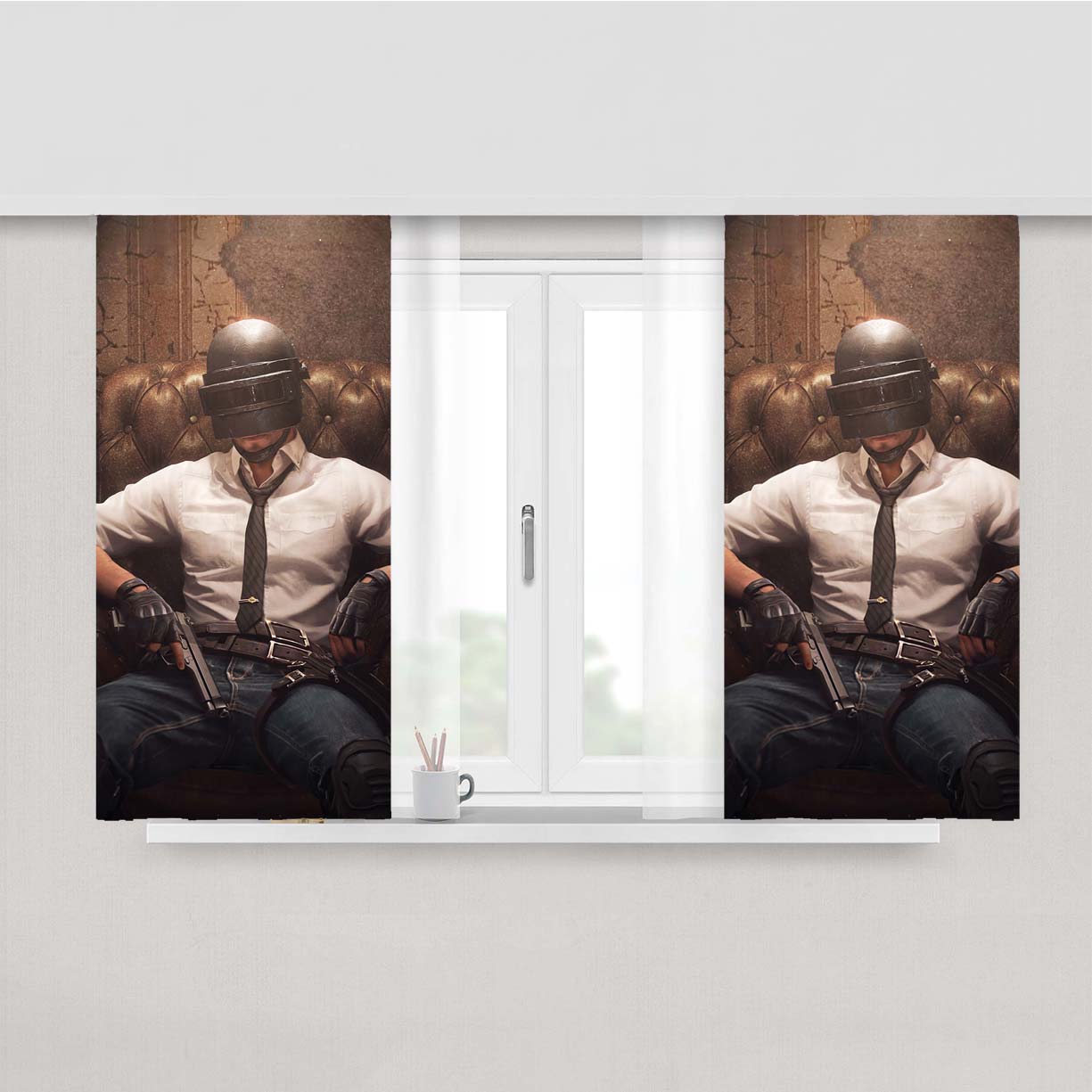 Pubg Android Game Peach Skin Window Curtains