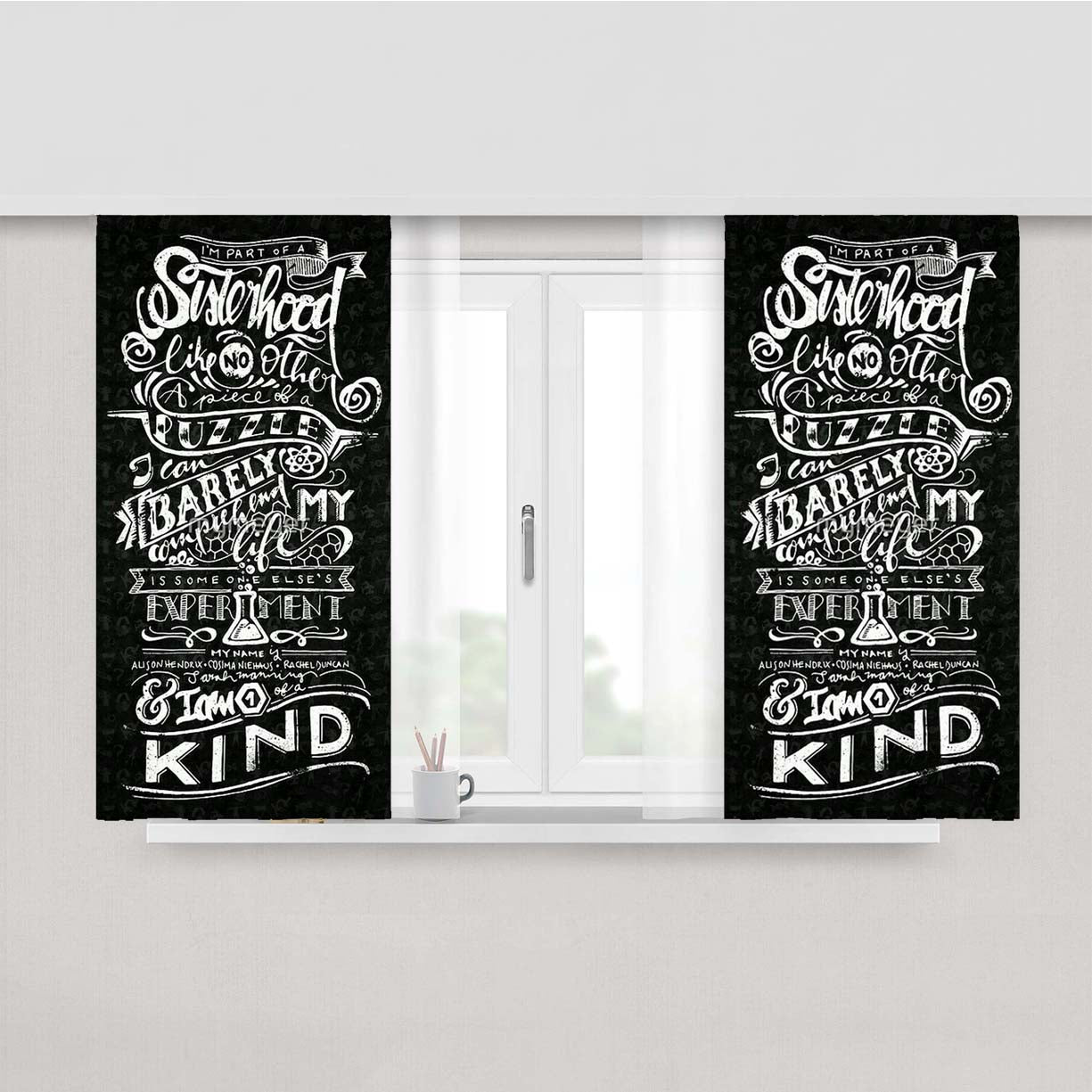 Puzzle Burelly Peach Skin Window Curtains