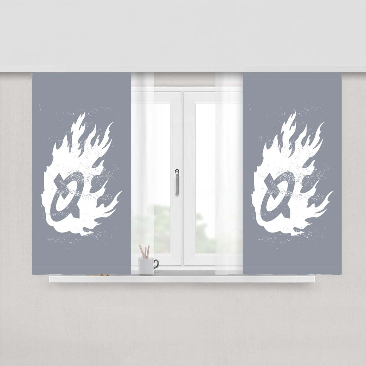 R.O Peach Skin Window Curtains