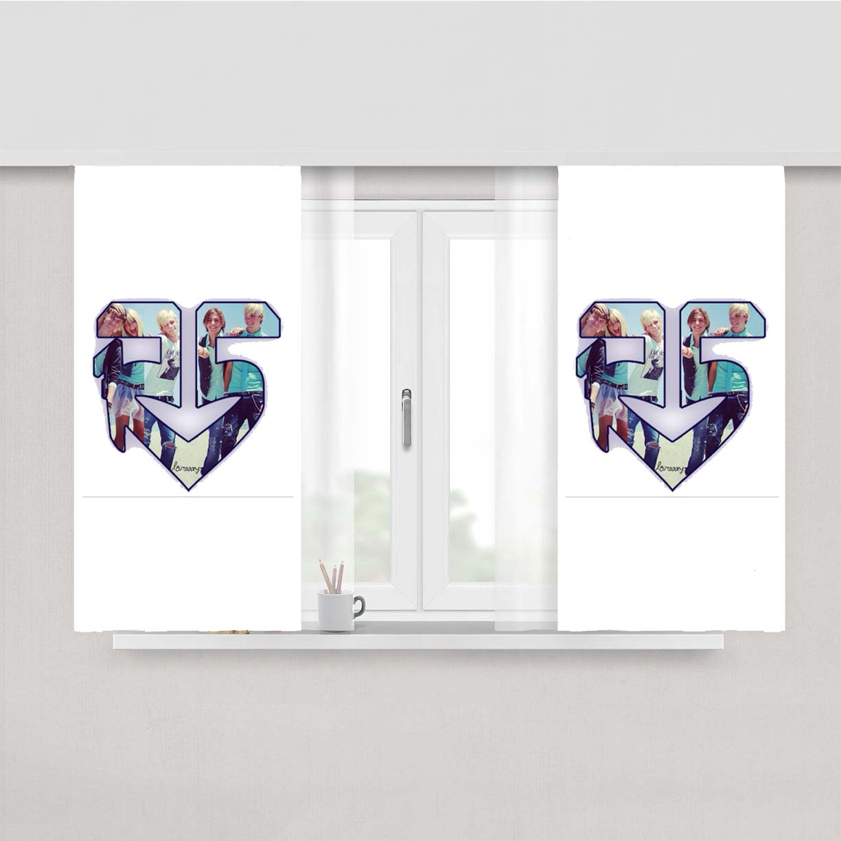 R5 Load Logo Peach Skin Window Curtains
