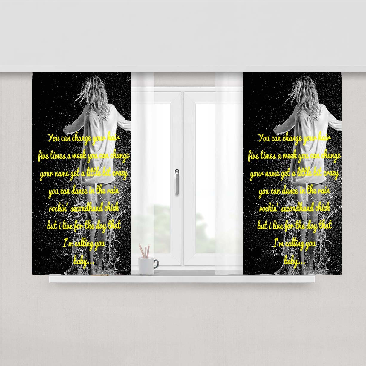 R5 Lyric Peach Skin Window Curtains