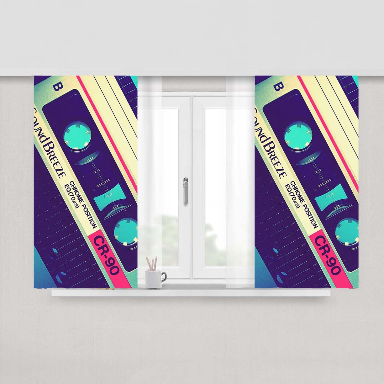 Radio Sound Peach Skin Window Curtains