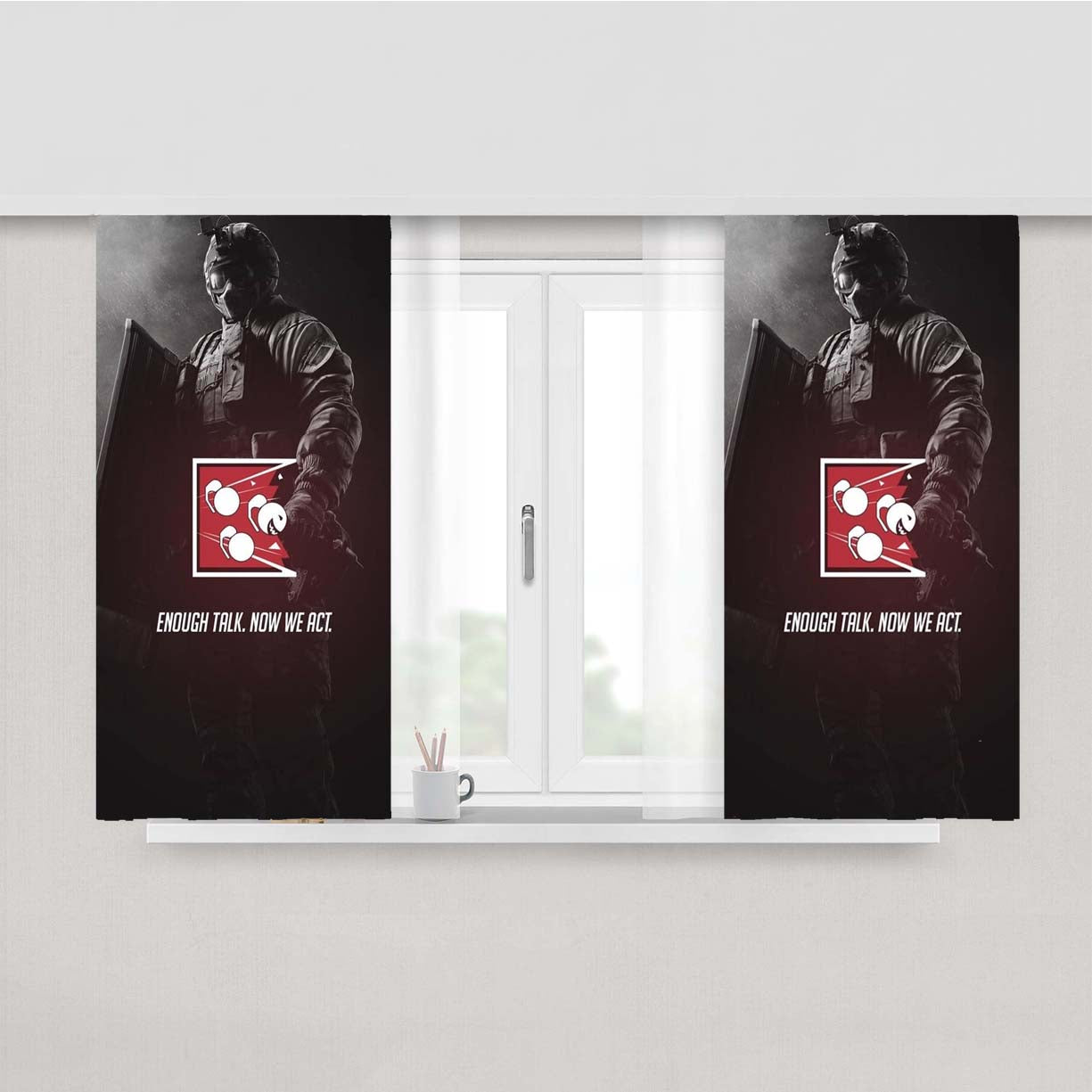Rainbow Six Siege Attackers Fuze Peach Skin Window Curtains