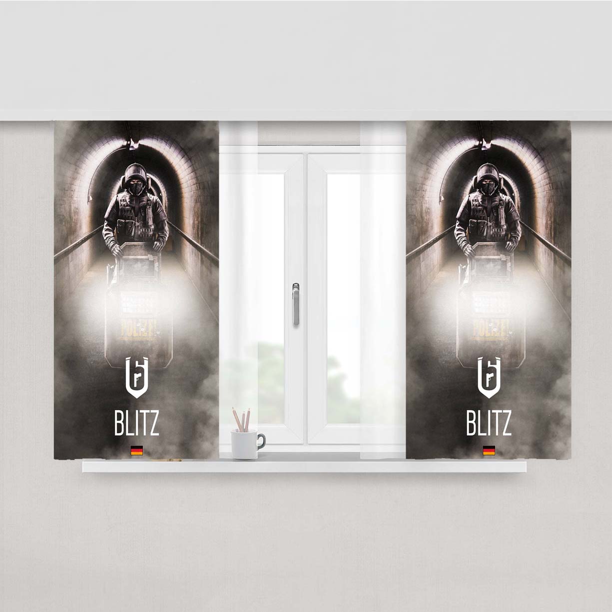 Rainbow Six Siege Blitz Tom Clancy Peach Skin Window Curtains
