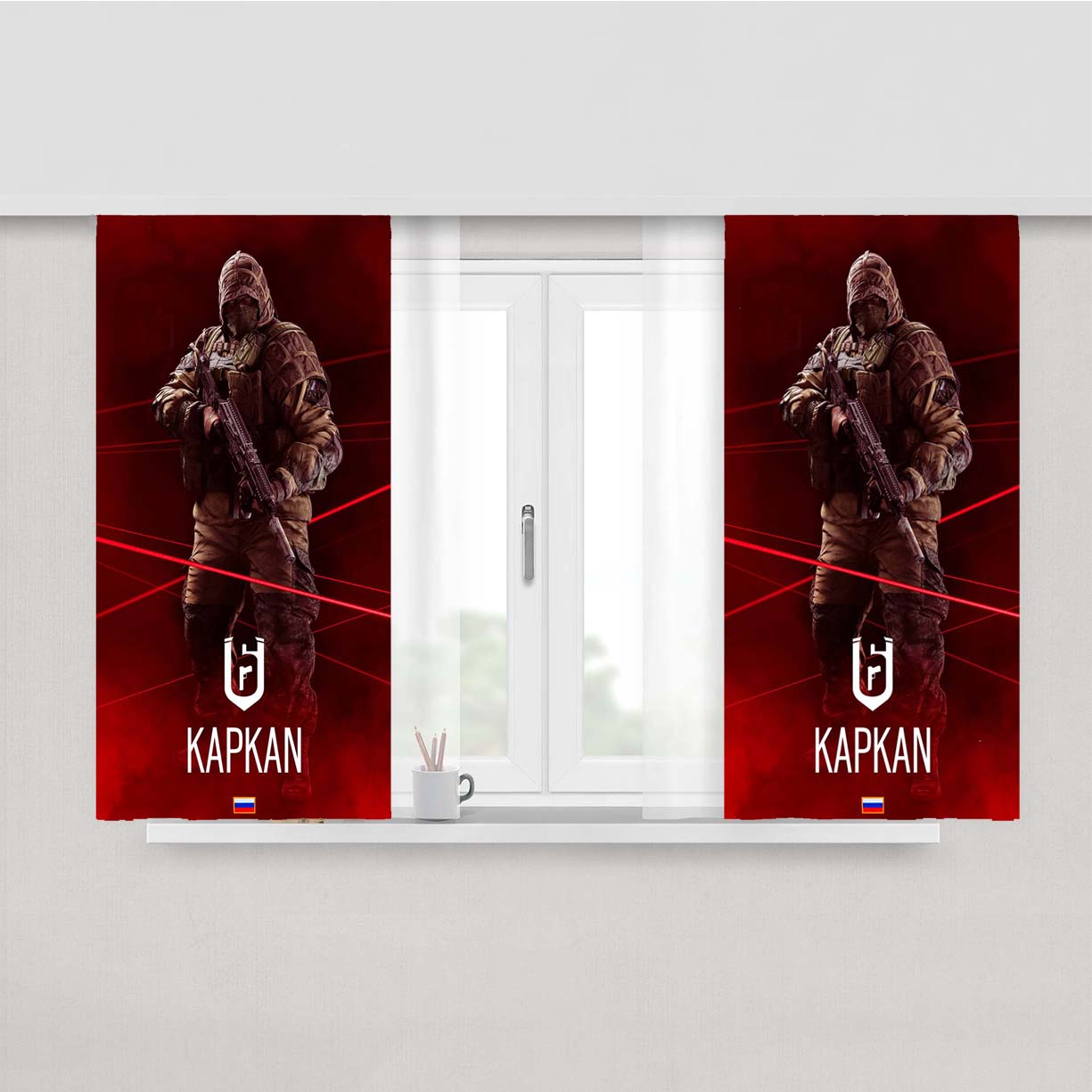 Rainbow Six Siege Kapkan Tom Clancy Peach Skin Window Curtains