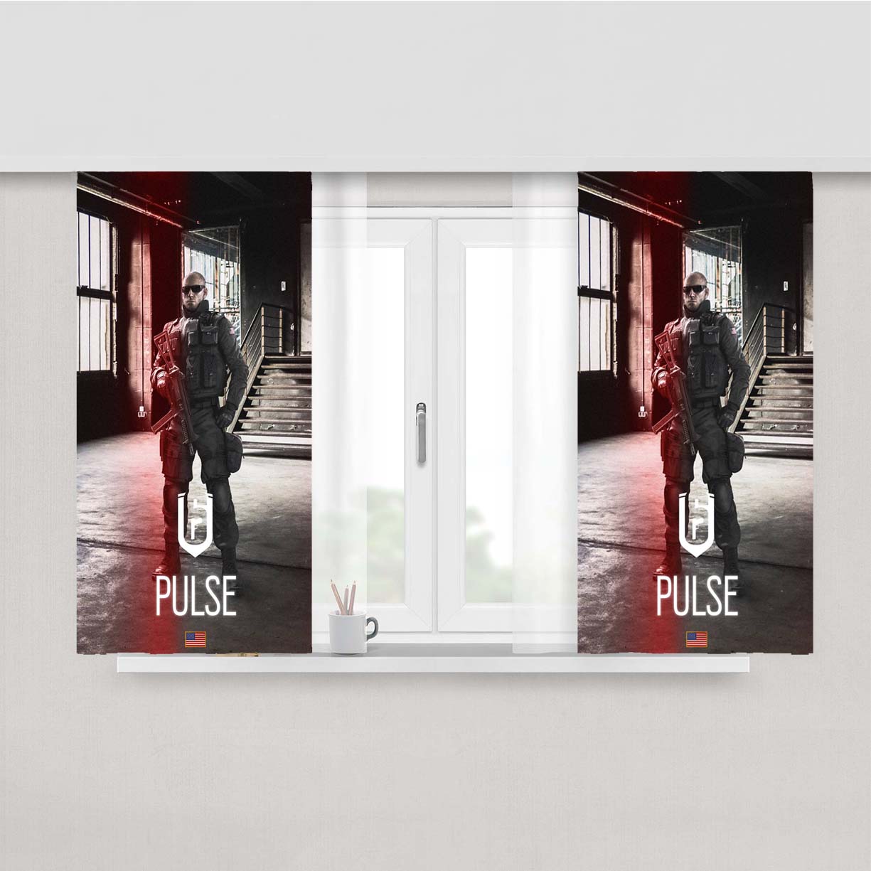 Rainbow Six Siege Pulse Tom Clancy Peach Skin Window Curtains