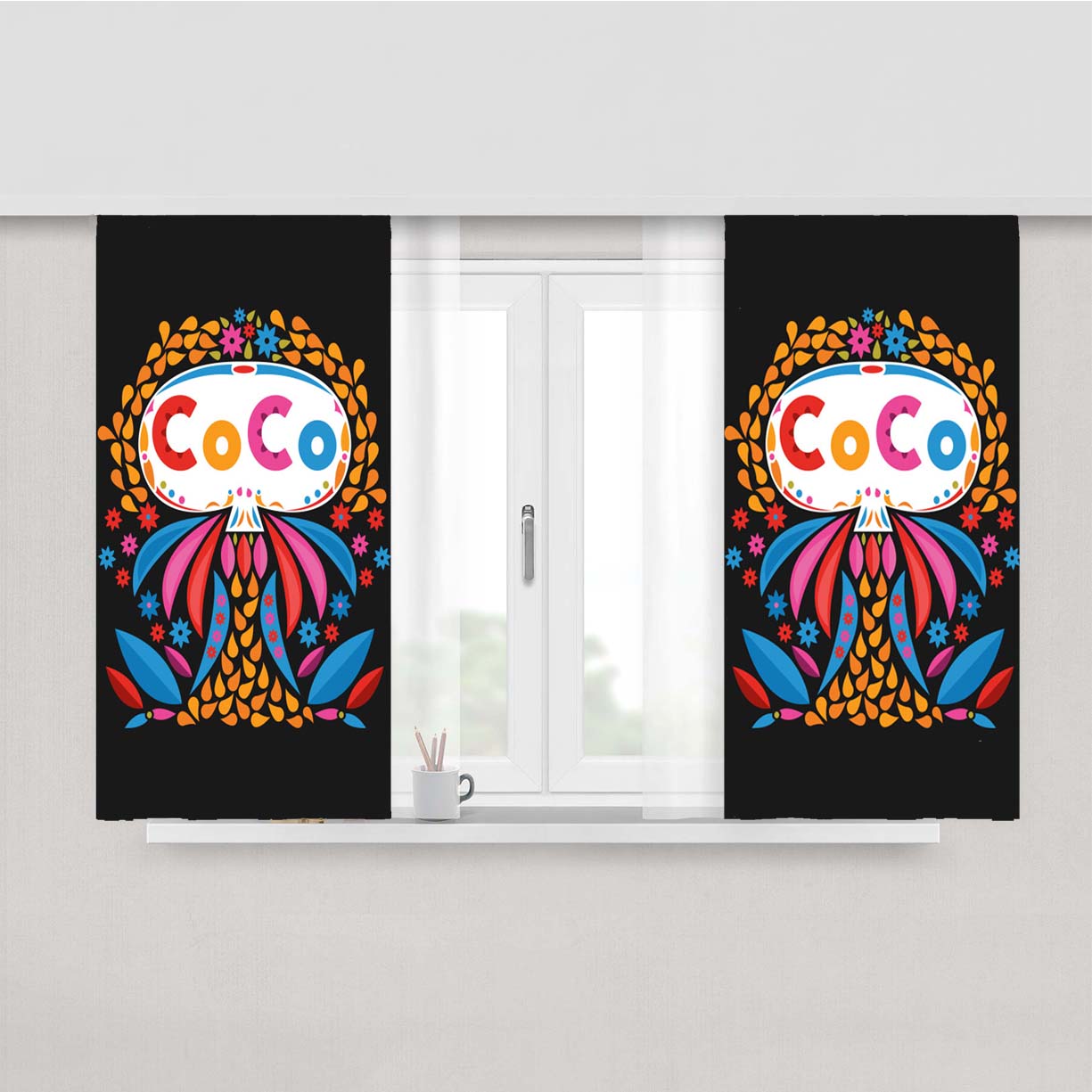 Remember Me Tree Coco Peach Skin Window Curtains