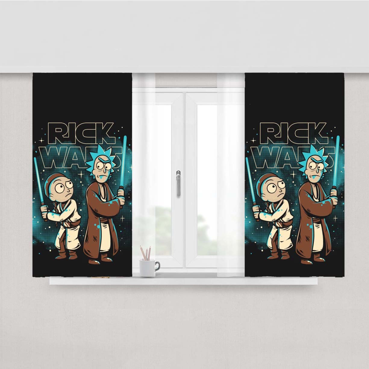 Rick Wars Peach Skin Window Curtains