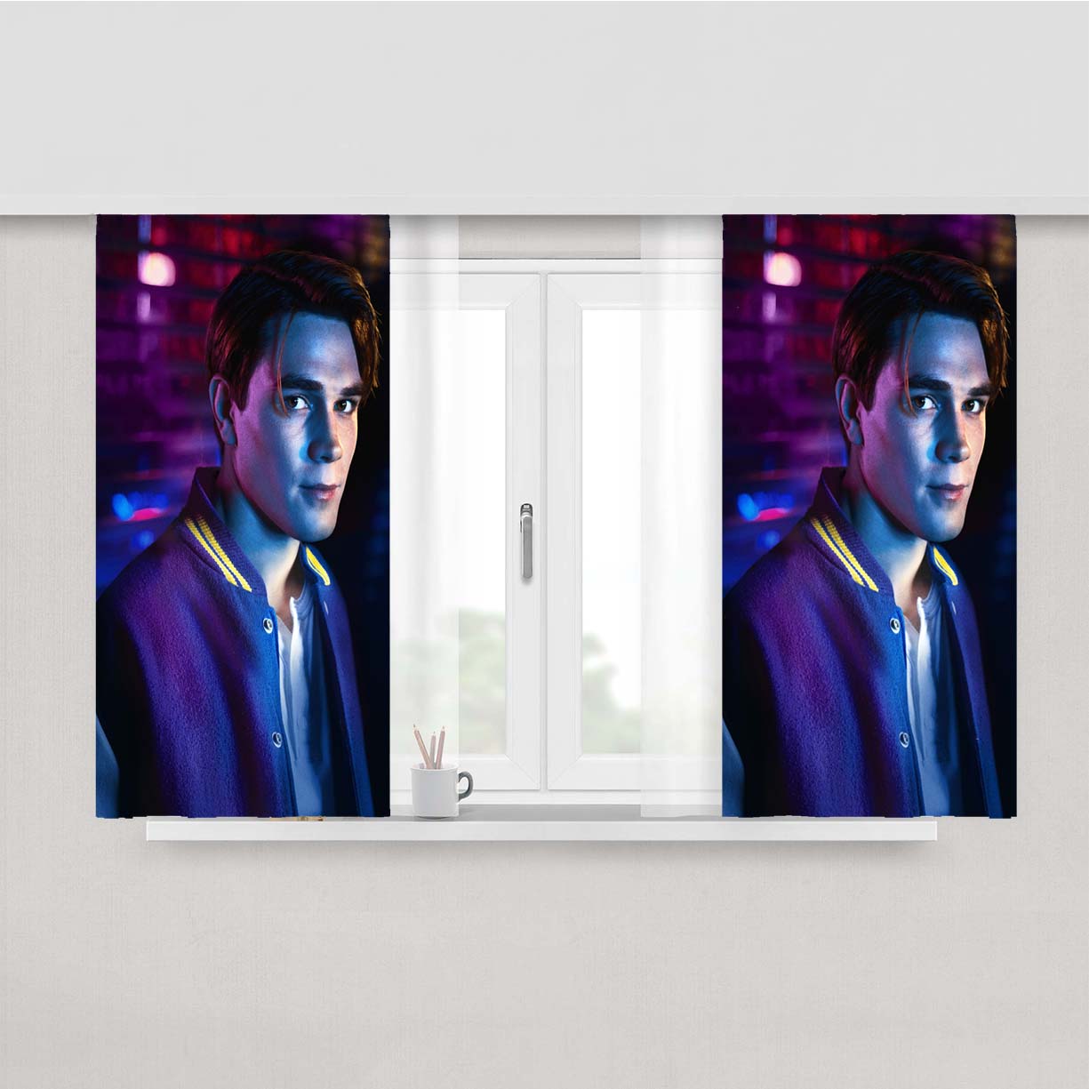 Riverdale Archie Andrews Peach Skin Window Curtains