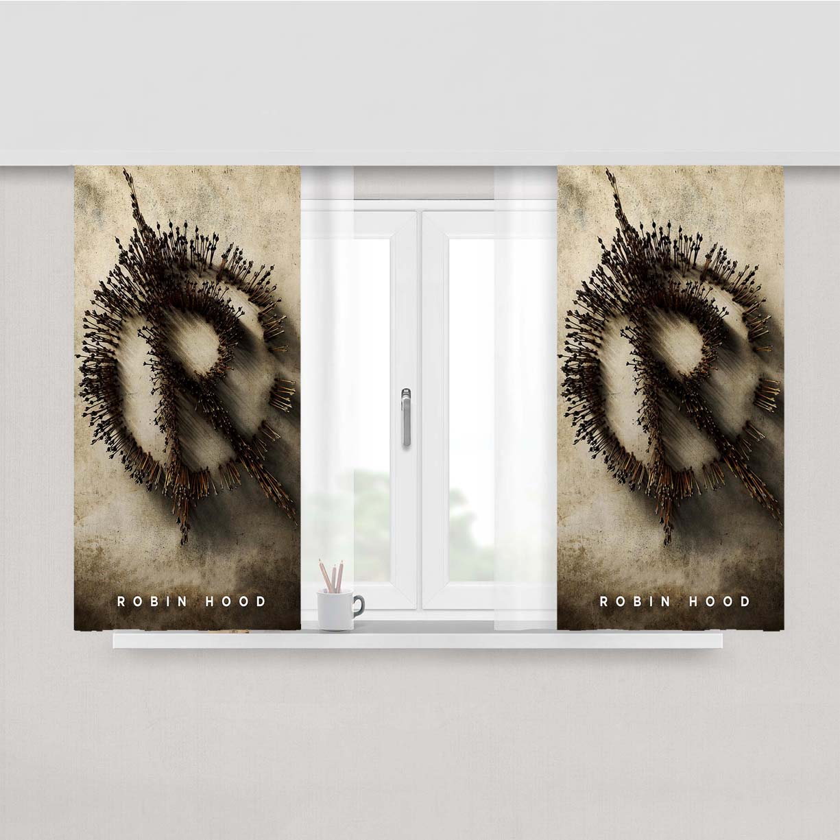 Robin Hood New Film Poster Peach Skin Window Curtains
