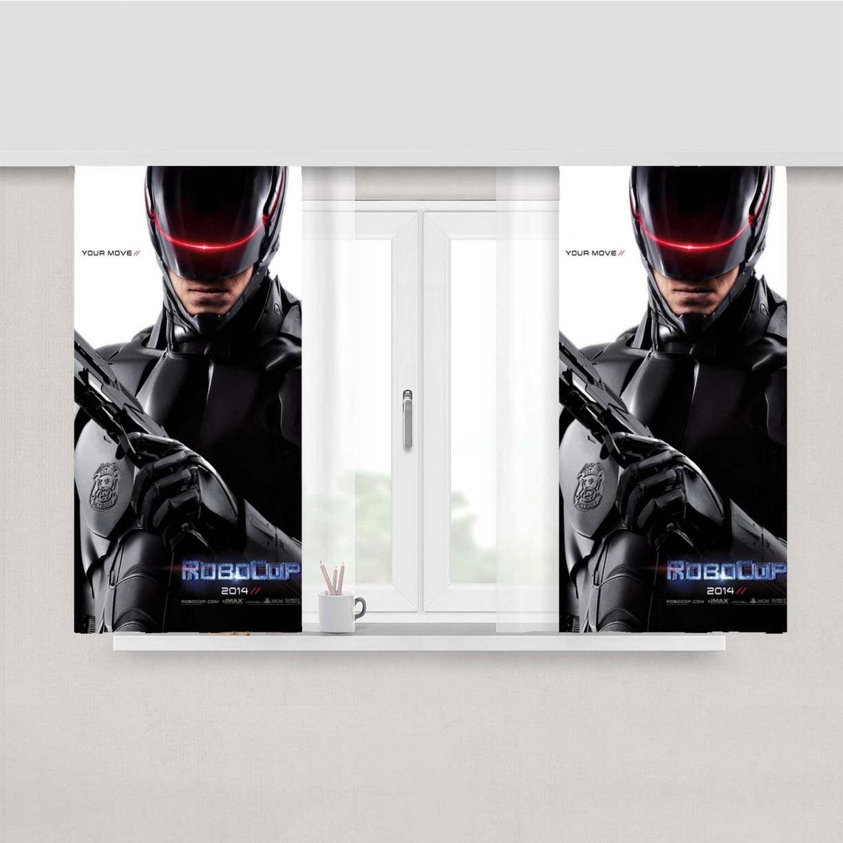 Robocop Peach Skin Window Curtains