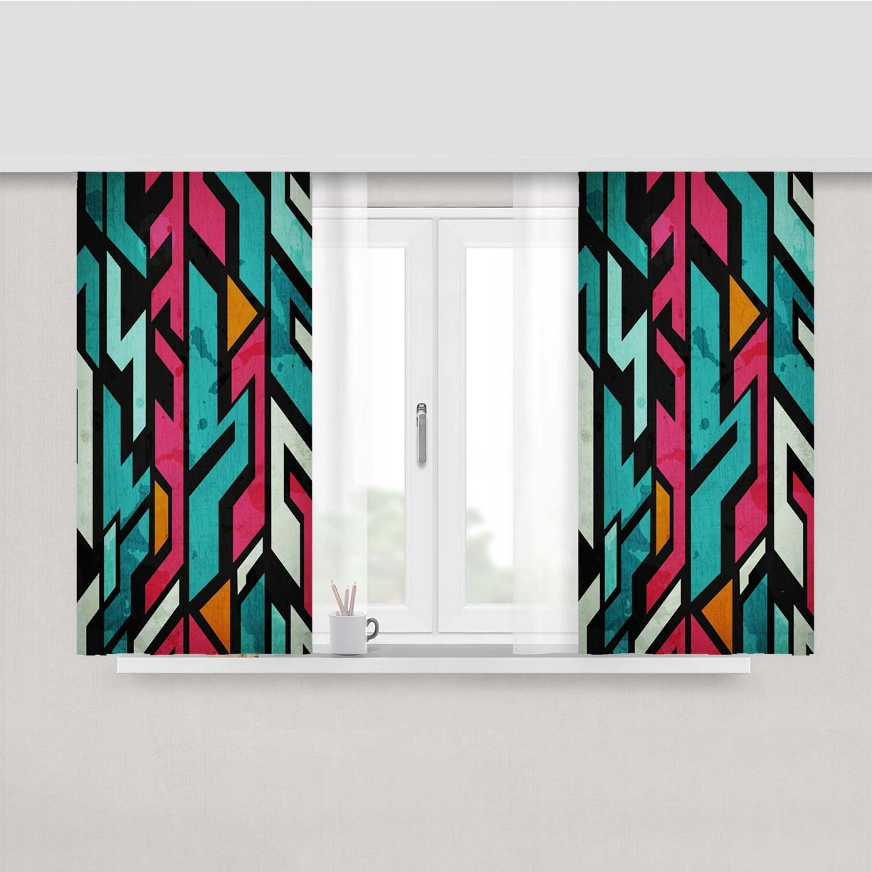 Robots Lacosta Peach Skin Window Curtains