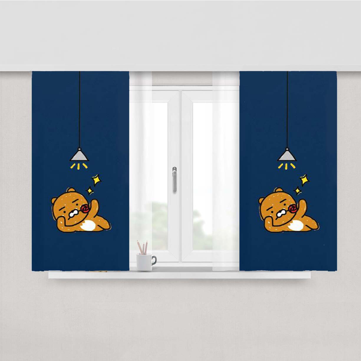 Romantic Ryan Peach Skin Window Curtains