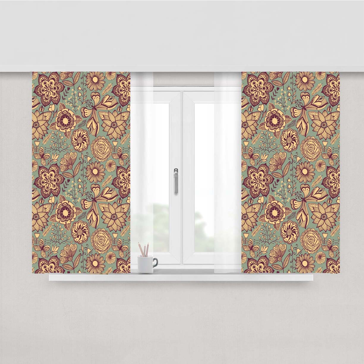 Rose Gold Elegant Peach Skin Window Curtains