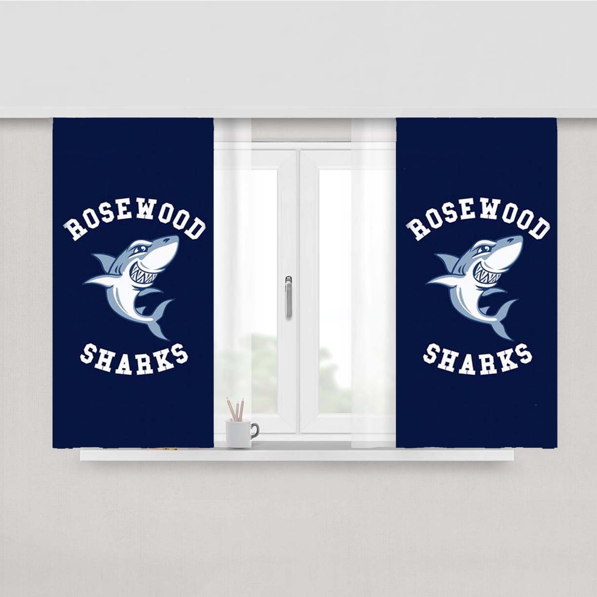 Rosewood Sharks Peach Skin Window Curtains