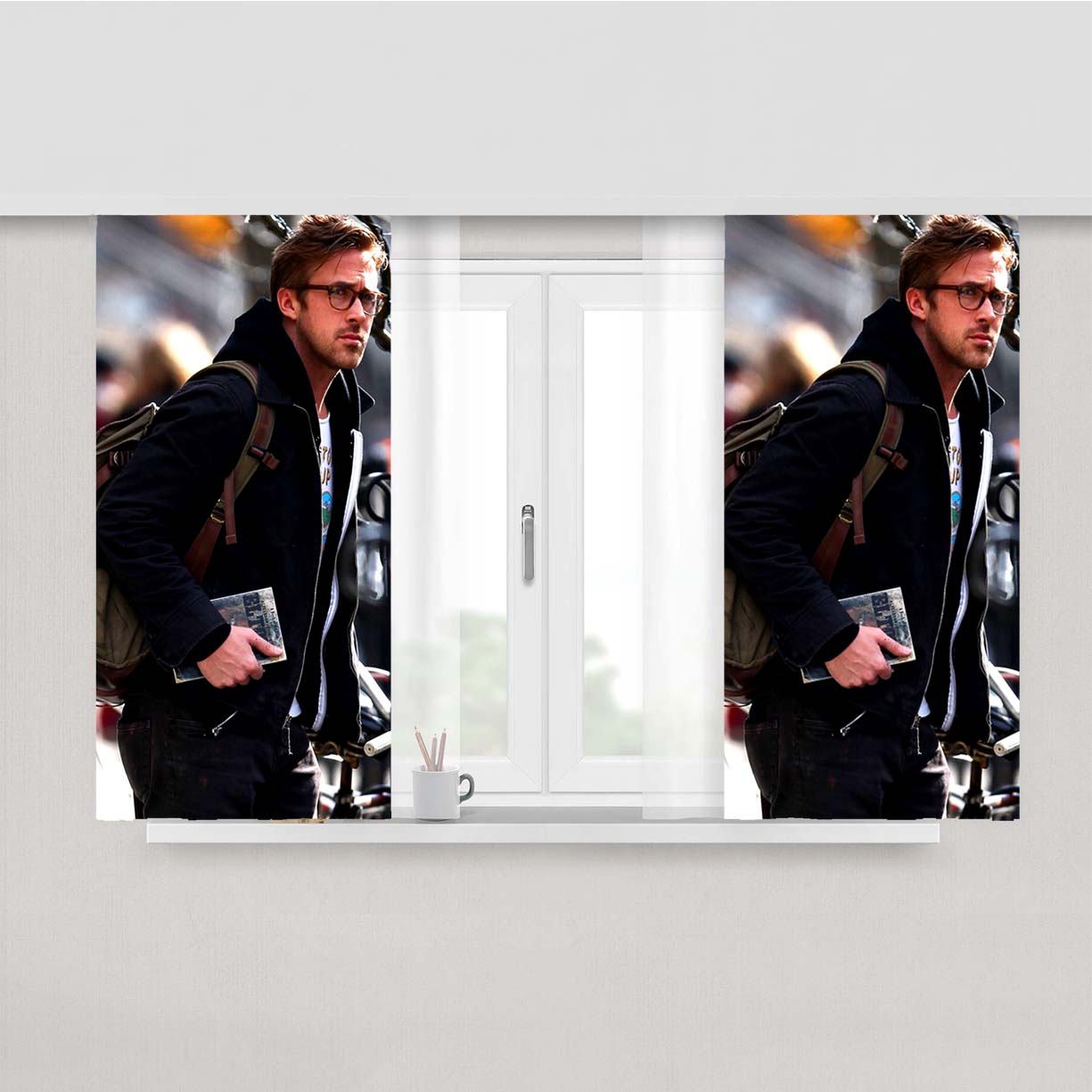 Ryan Gosling Peach Skin Window Curtains
