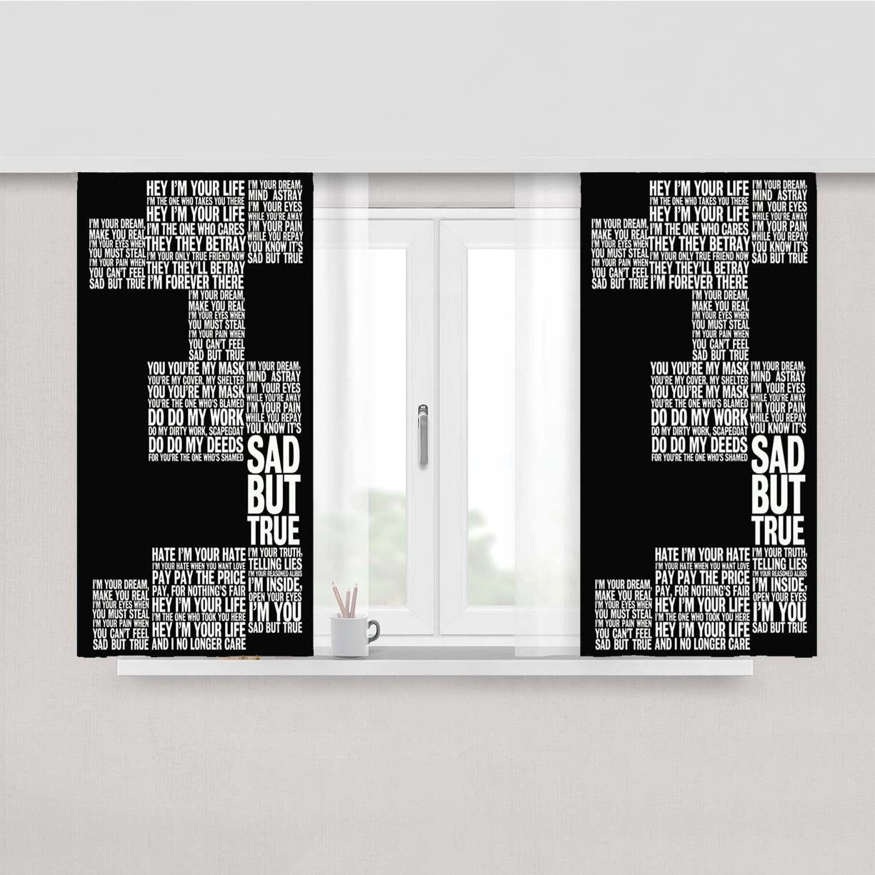 Sad But True Peach Skin Window Curtains