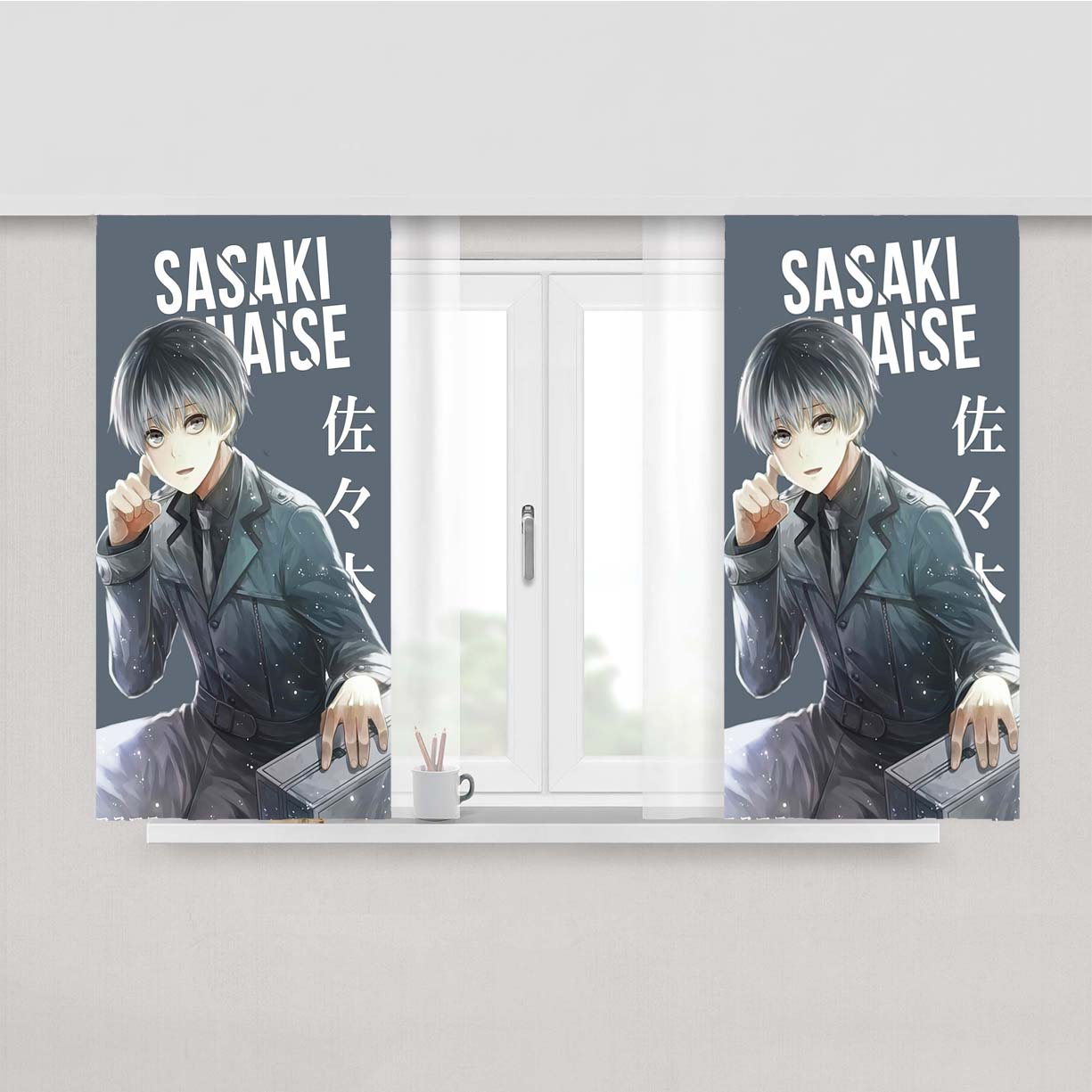 Sasaki Haise Tokyo Ghoul Peach Skin Window Curtains