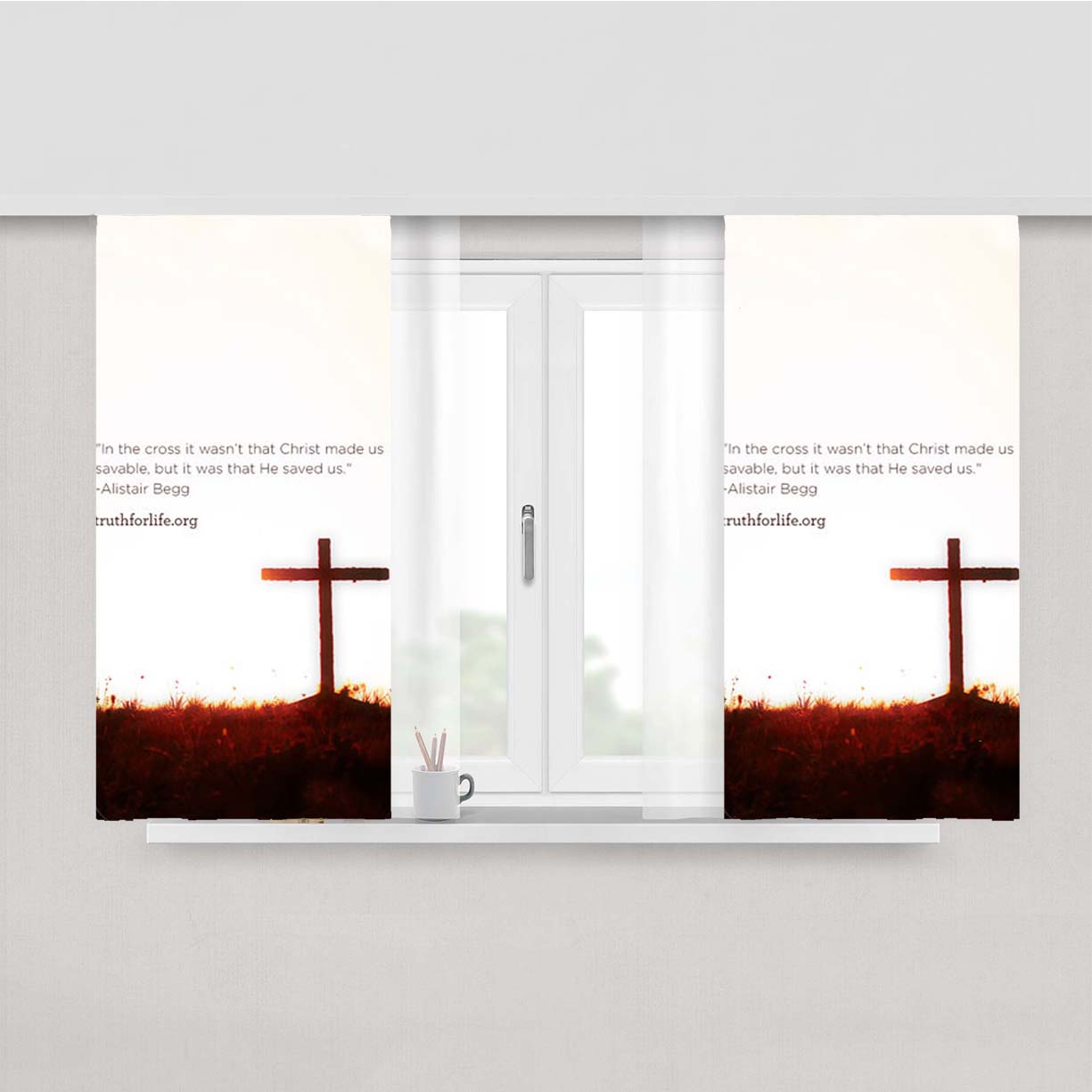 Saved Us Peach Skin Window Curtains