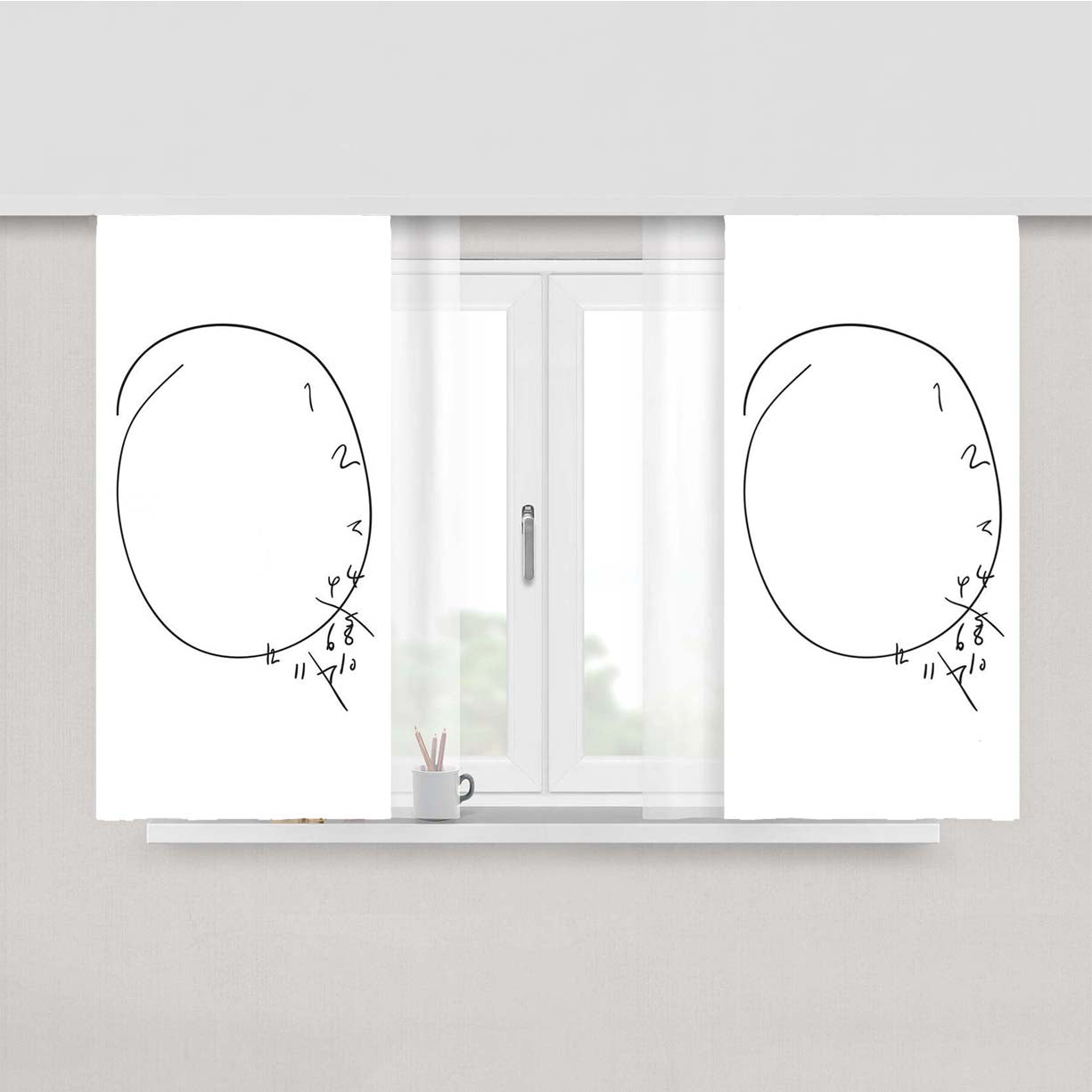 Savoureux Hannibal Clock Peach Skin Window Curtains