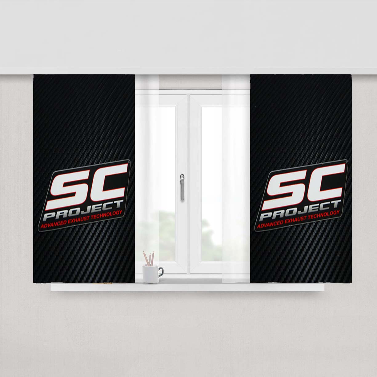 Sc Project Carbon Peach Skin Window Curtains