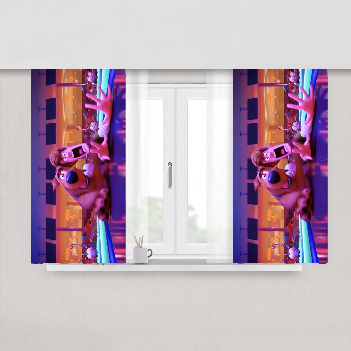 Scooby And S Peach Skin Window Curtains