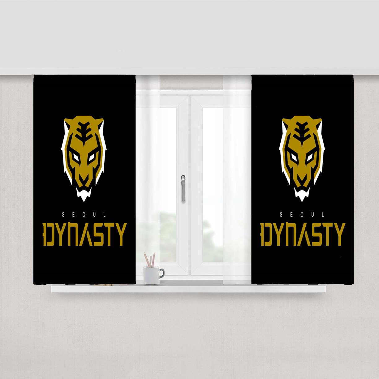 Seoul Owl Dynasty Peach Skin Window Curtains