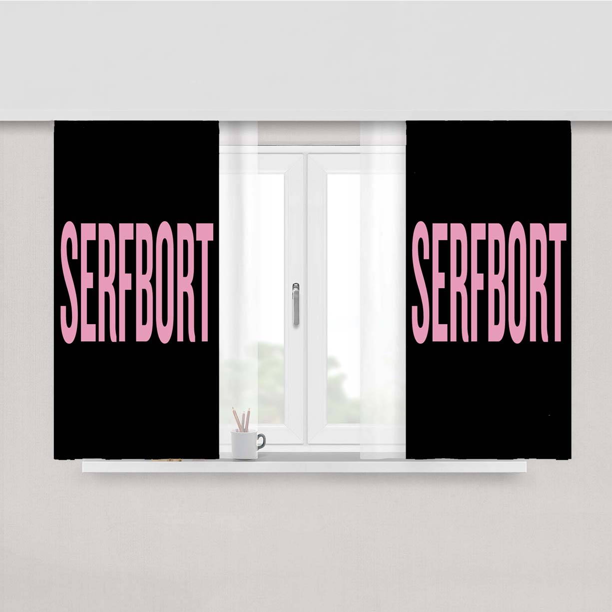 Serfbort Peach Skin Window Curtains