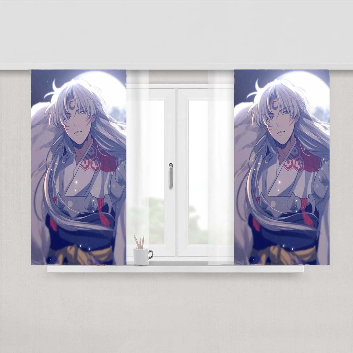 Sesshomaru Inuyasha Brother Peach Skin Window Curtains