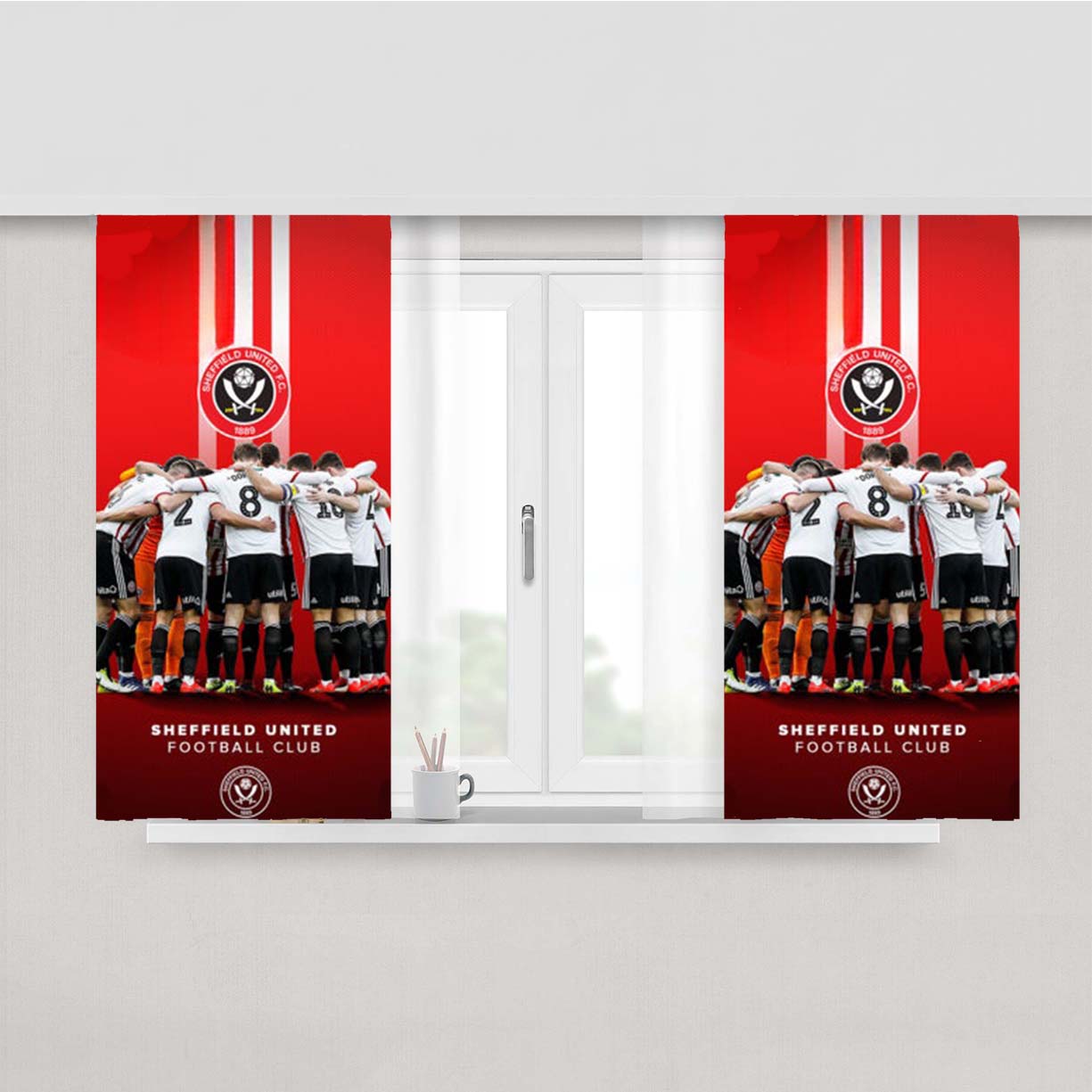 Sheffield United Fc Club Magic Peach Skin Window Curtains