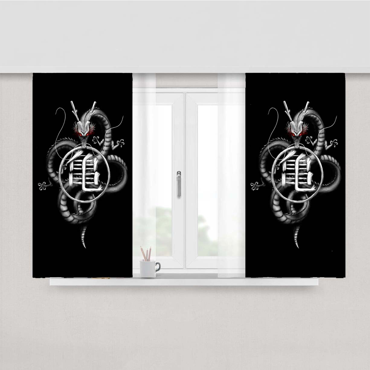 Shenlong Dragonball Z Dragon Peach Skin Window Curtains