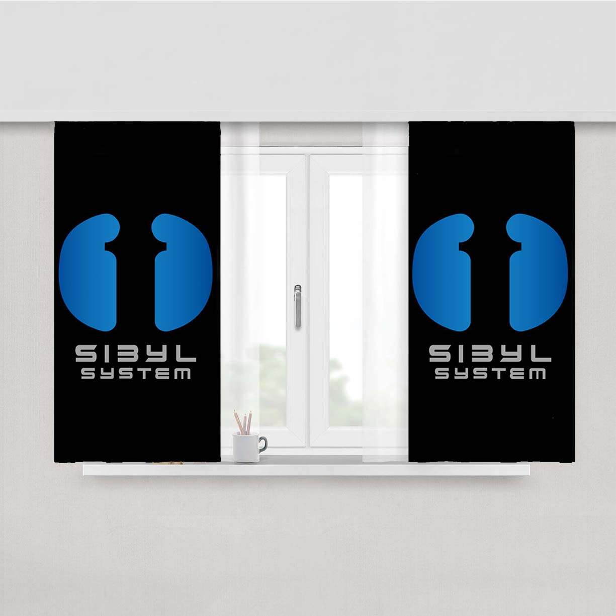 Sibyl System Psycho Pass Peach Skin Window Curtains