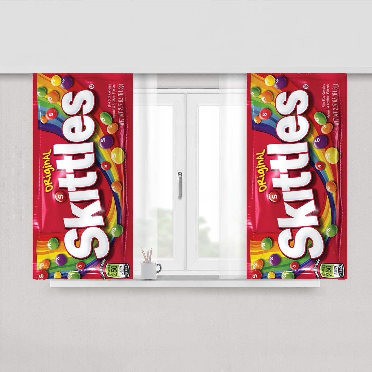 Skittles Fla Peach Skin Window Curtains
