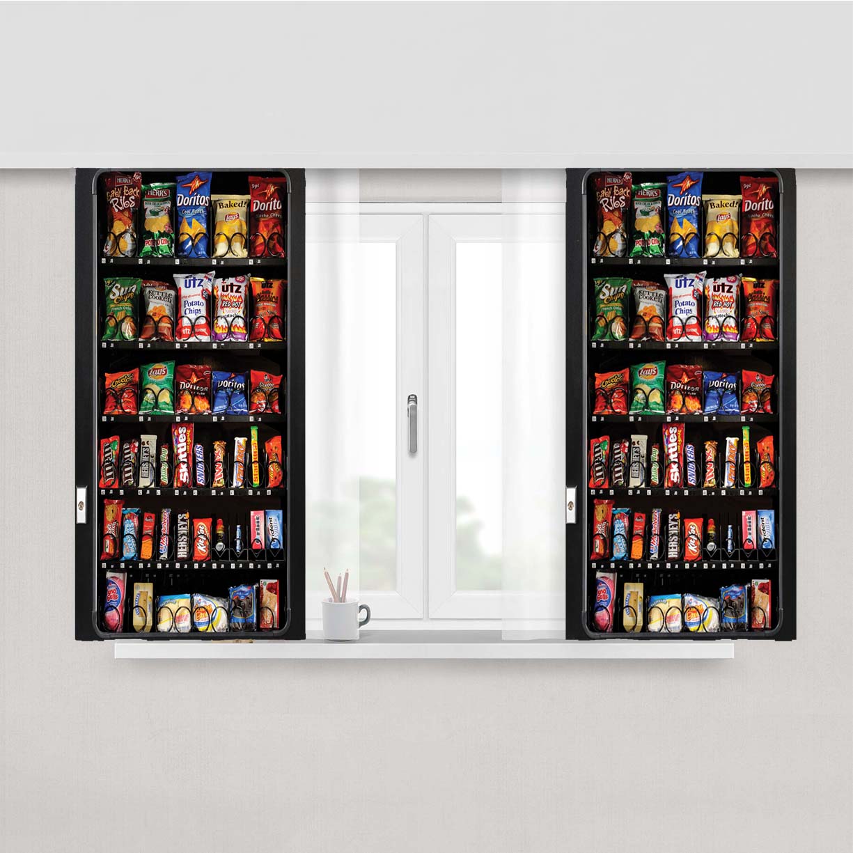 Snack Machine Vendi Peach Skin Window Curtains