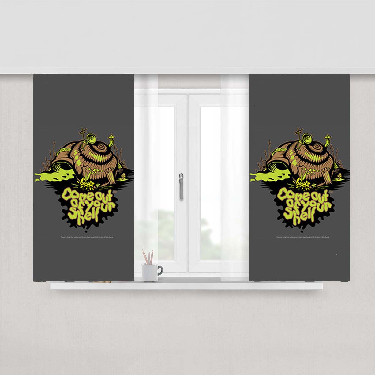 Snailface Peach Skin Window Curtains