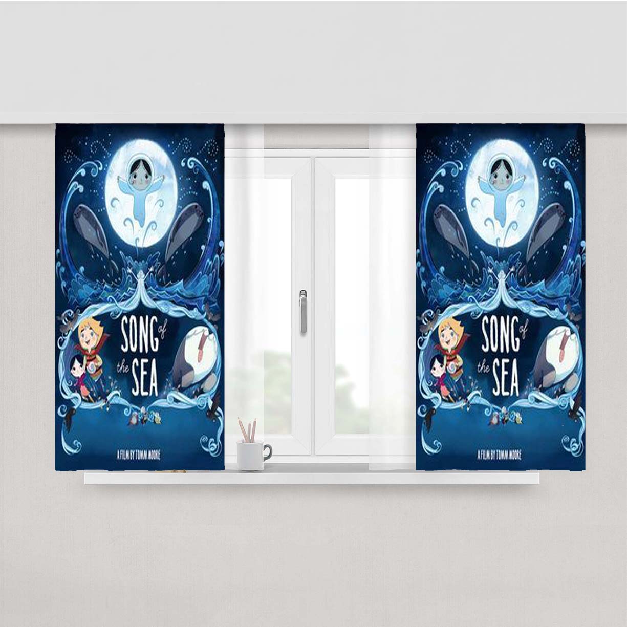 Song Of The Sea Peach Skin Window Curtains