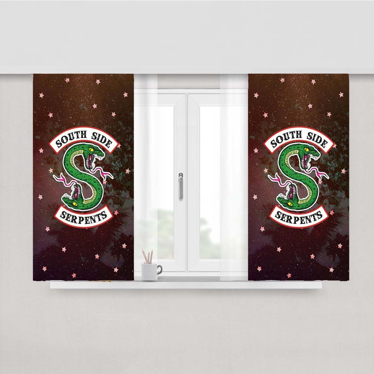 Southside Serpents Ga Peach Skin Window Curtains
