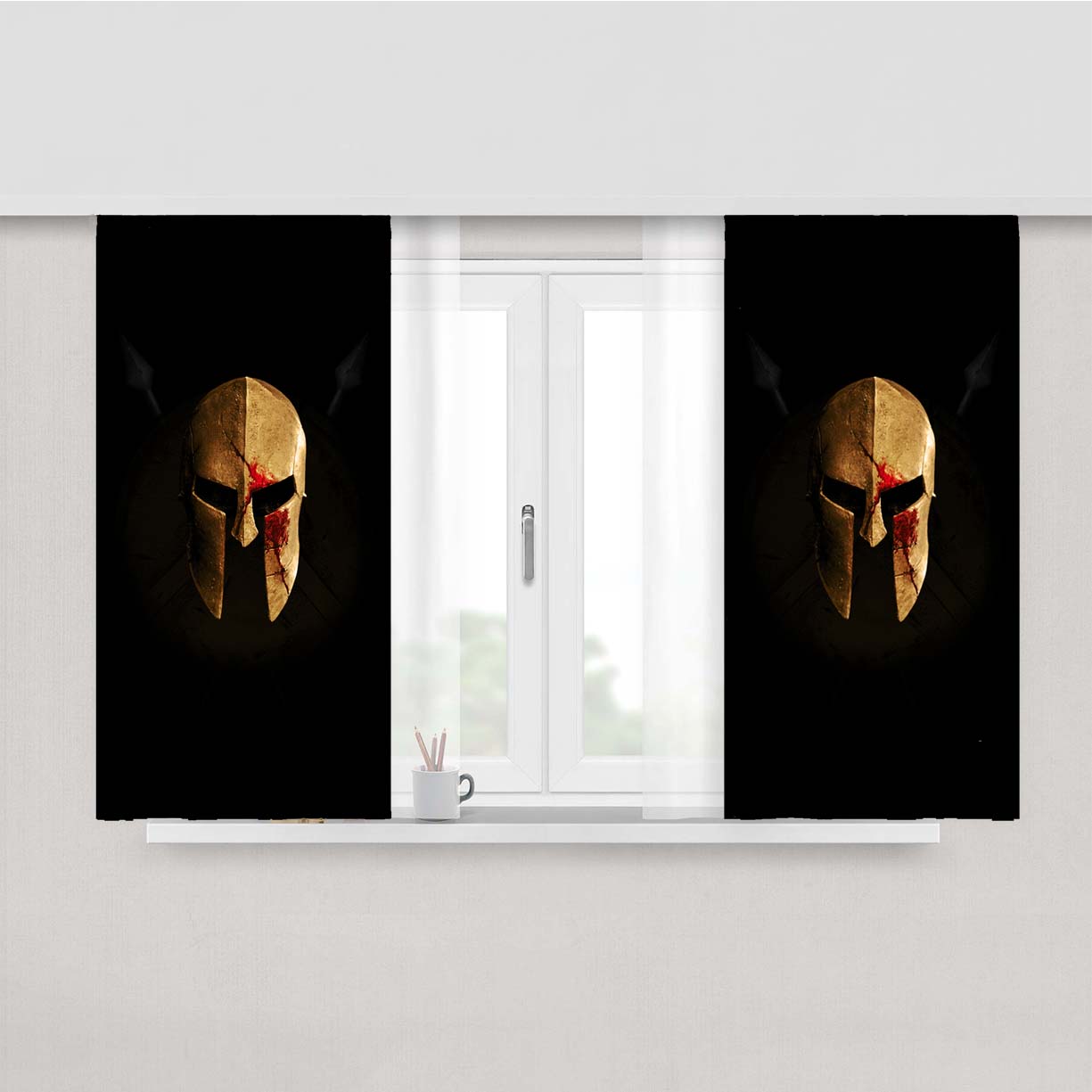 Sparta Peach Skin Window Curtains